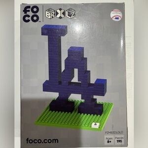 FOCO BRXLZ Los Angeles Logo Building Set - Blue and Green